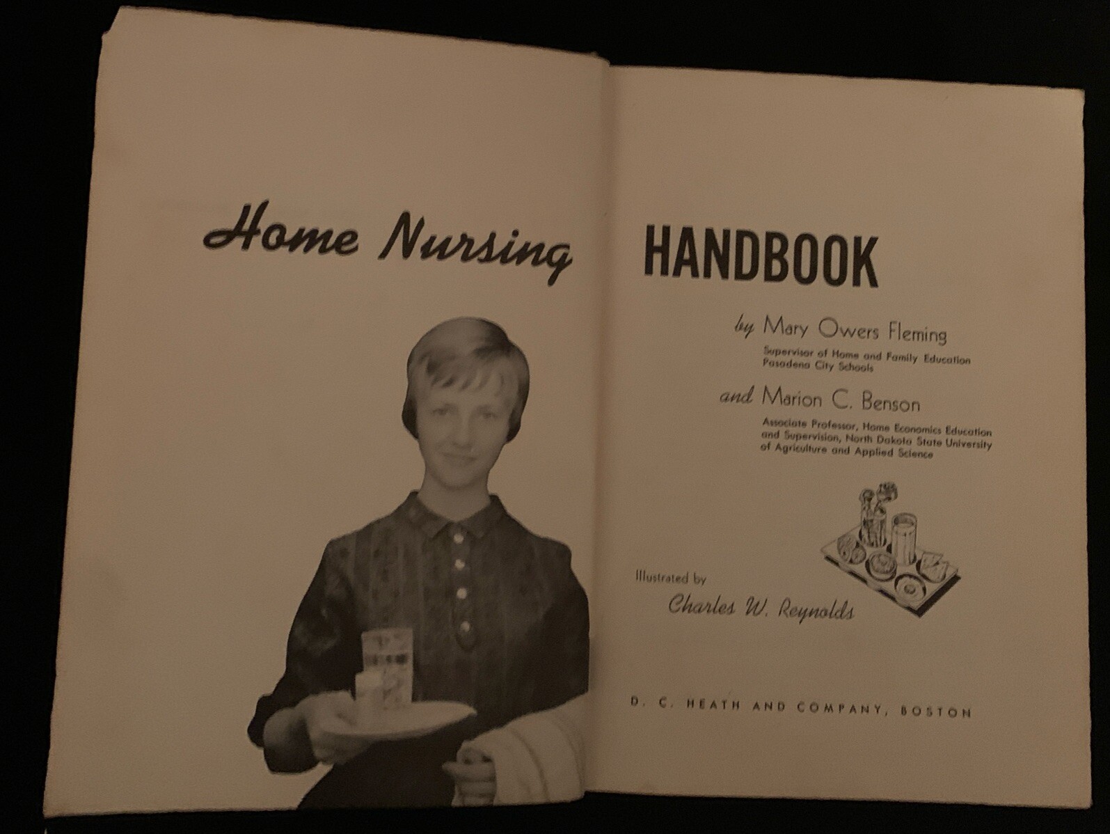 Home Nursing Handbook 1961 Fleming & Benson HC 264 pages D.C. Heath & Co.