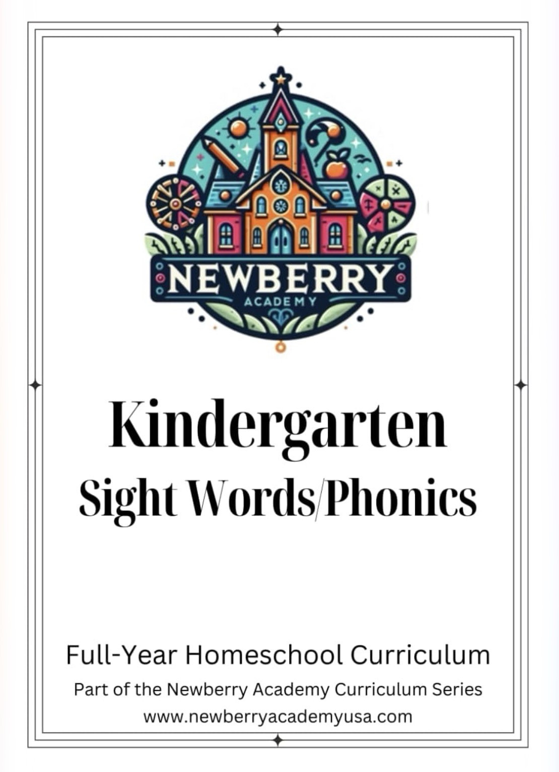 Kindergarten Homeschool Bundle Writing, Sight Words/Phonics Full Year Curriculum