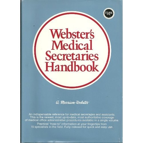 Webster’s Medical Secretaries Handbook – hardcover Springfiel