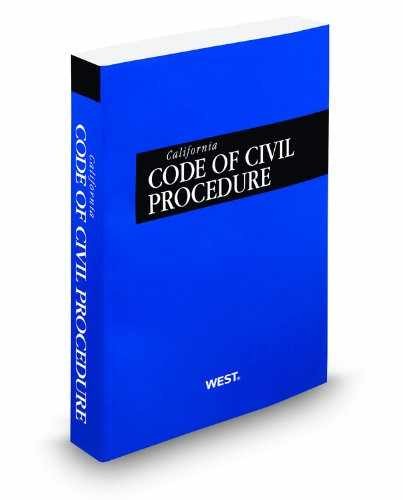 California Code of Civil Procedure, – Paperback, by Thomson West – Very Good