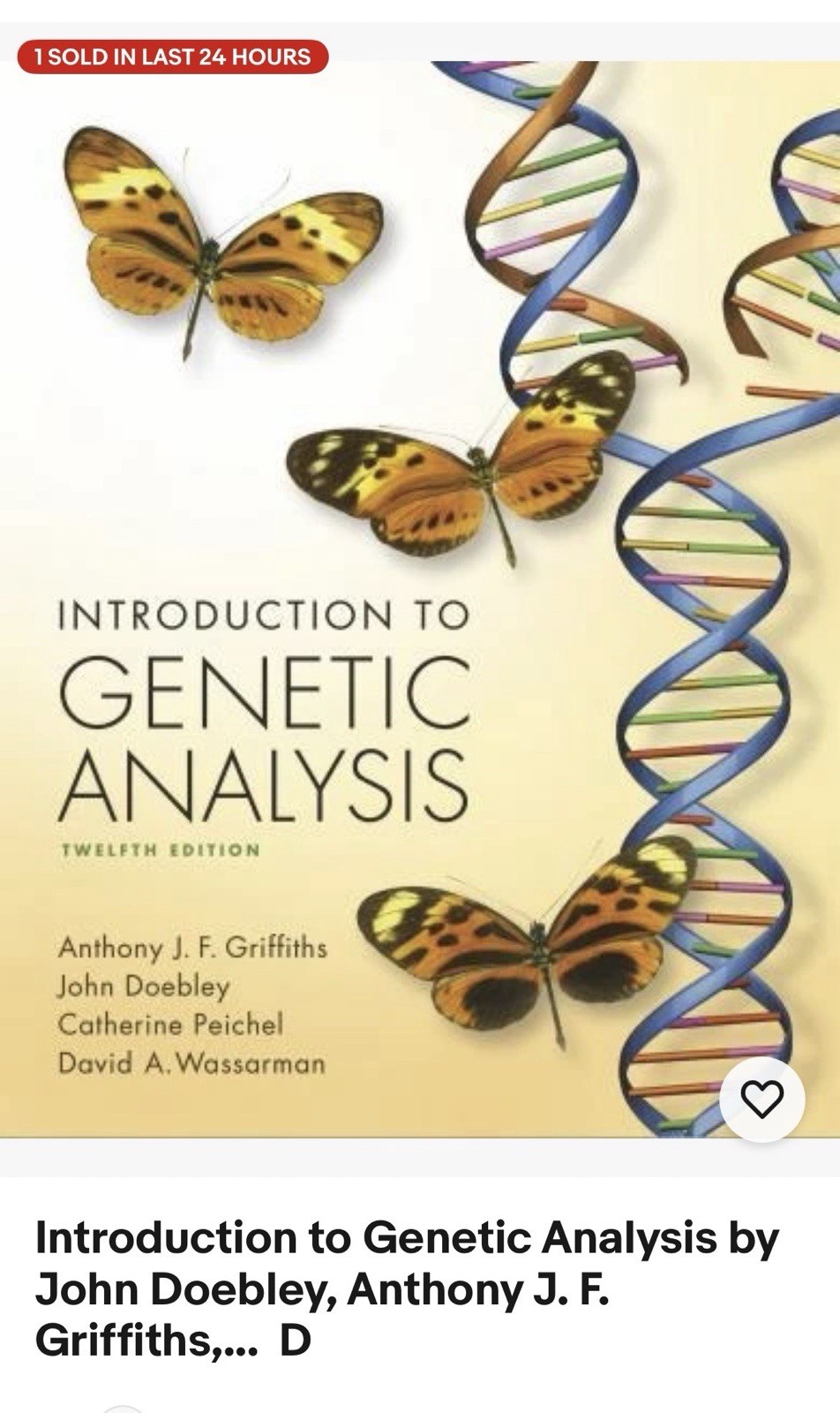 Introduction to Genetic Analysis by John Doebley, Anthony J. F. Griffiths,… D