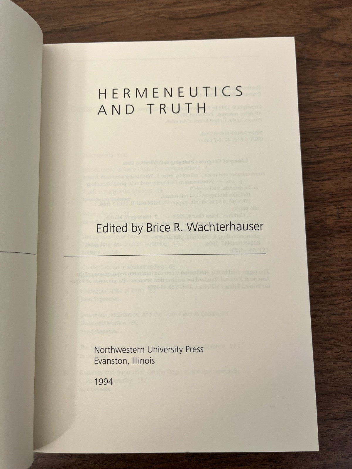 Hermeneutics and Truth – PHILOSOPHY OF INTERPRETATION Hans-Georg Gadamer Essays