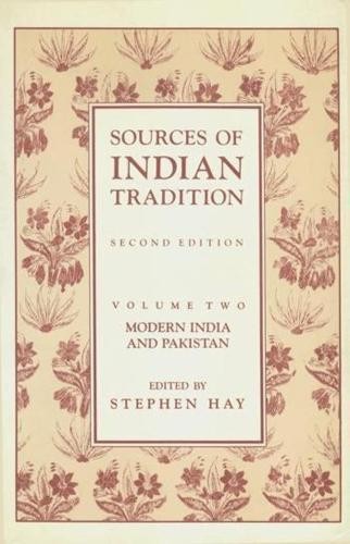 Stephen Hay Sources of Indian Tradition (Paperback)