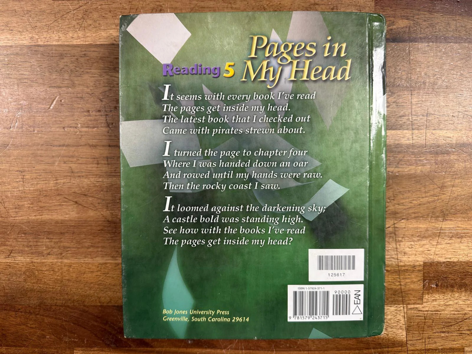 BJU Reading 5 2nd Ed Pages in My Head Student Text HC (Good)