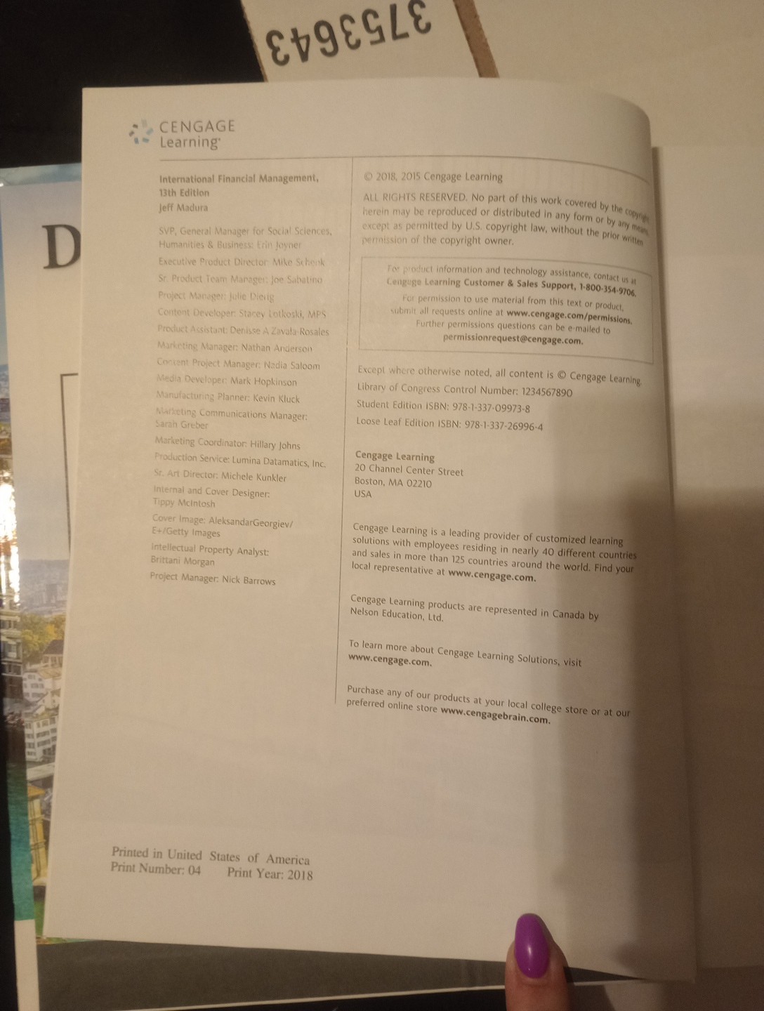 International Financial Management by Jeff Madura (2018, 13th edition)