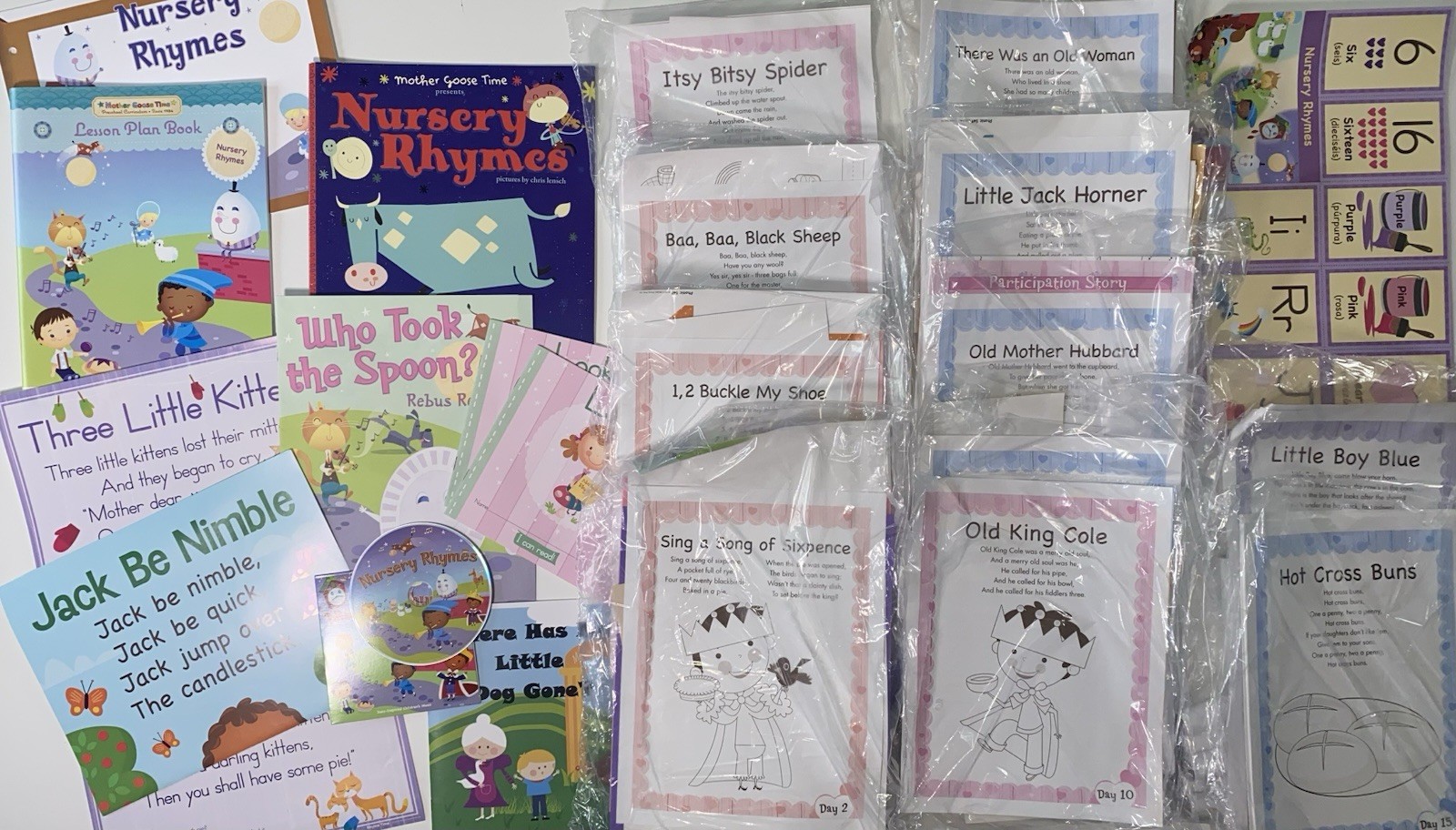 Preschool Homeschool Lessons Lot Nursery Rhymes Theme 7 Children School Daycare