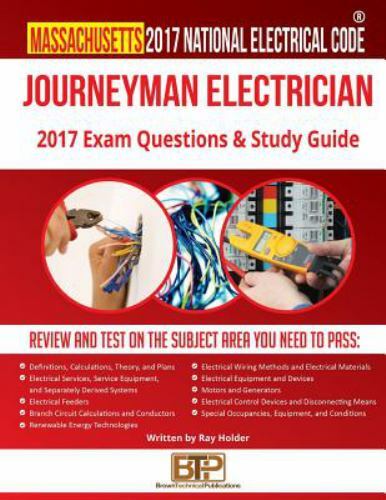 Massachusetts 2017 Journeyman Electrician Study Guide by Ray Holder (paperback)