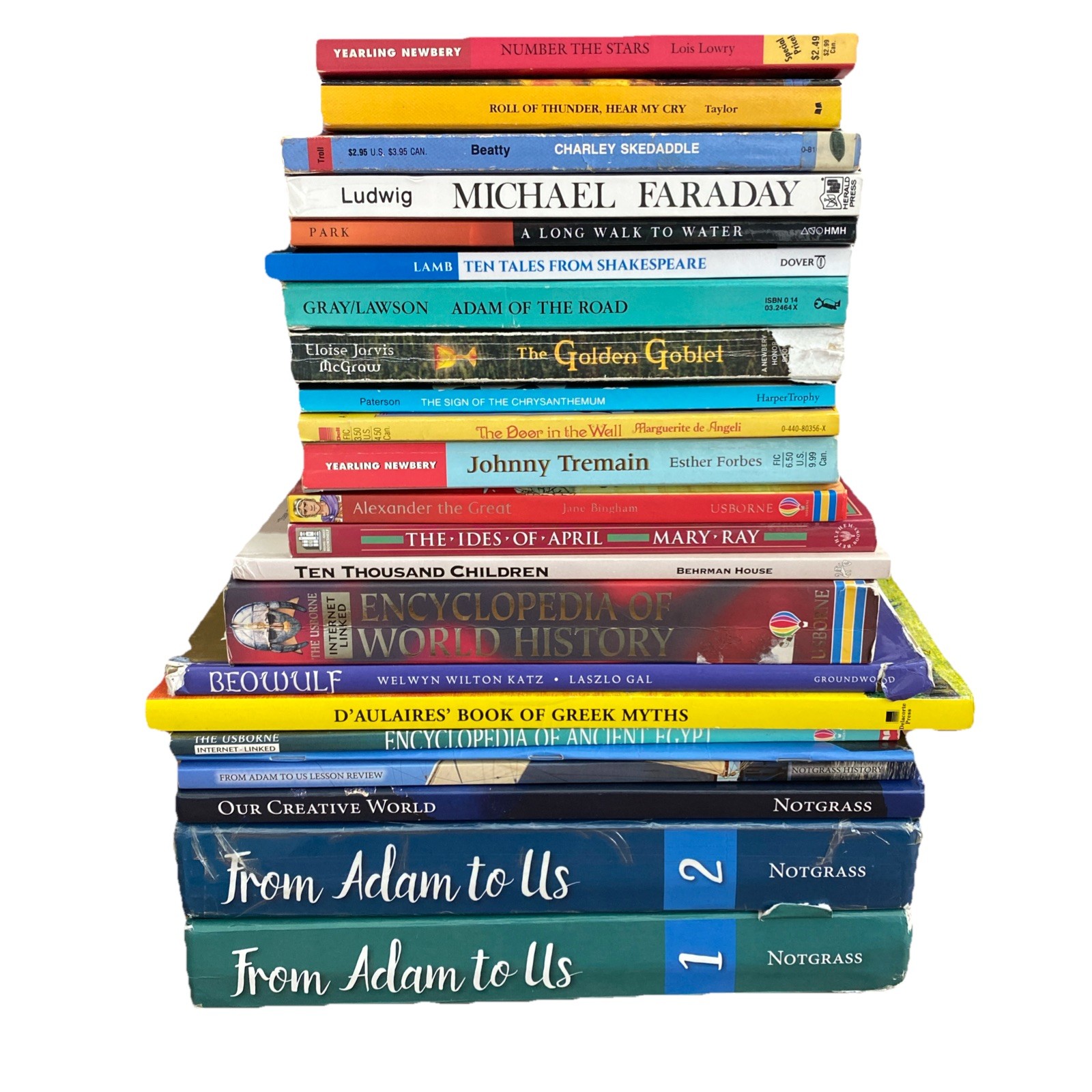 Notgrass From Adam to Us 1 & 2 Text Set Lesson Review Answers Supplements Books