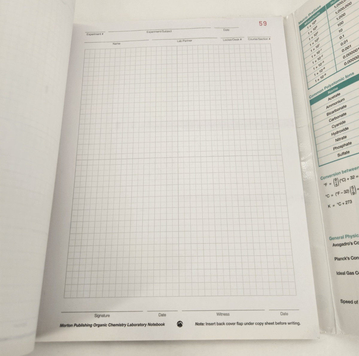 Chemistry Laboratory 2018 Notebook Spiral bound Carbonless Copies