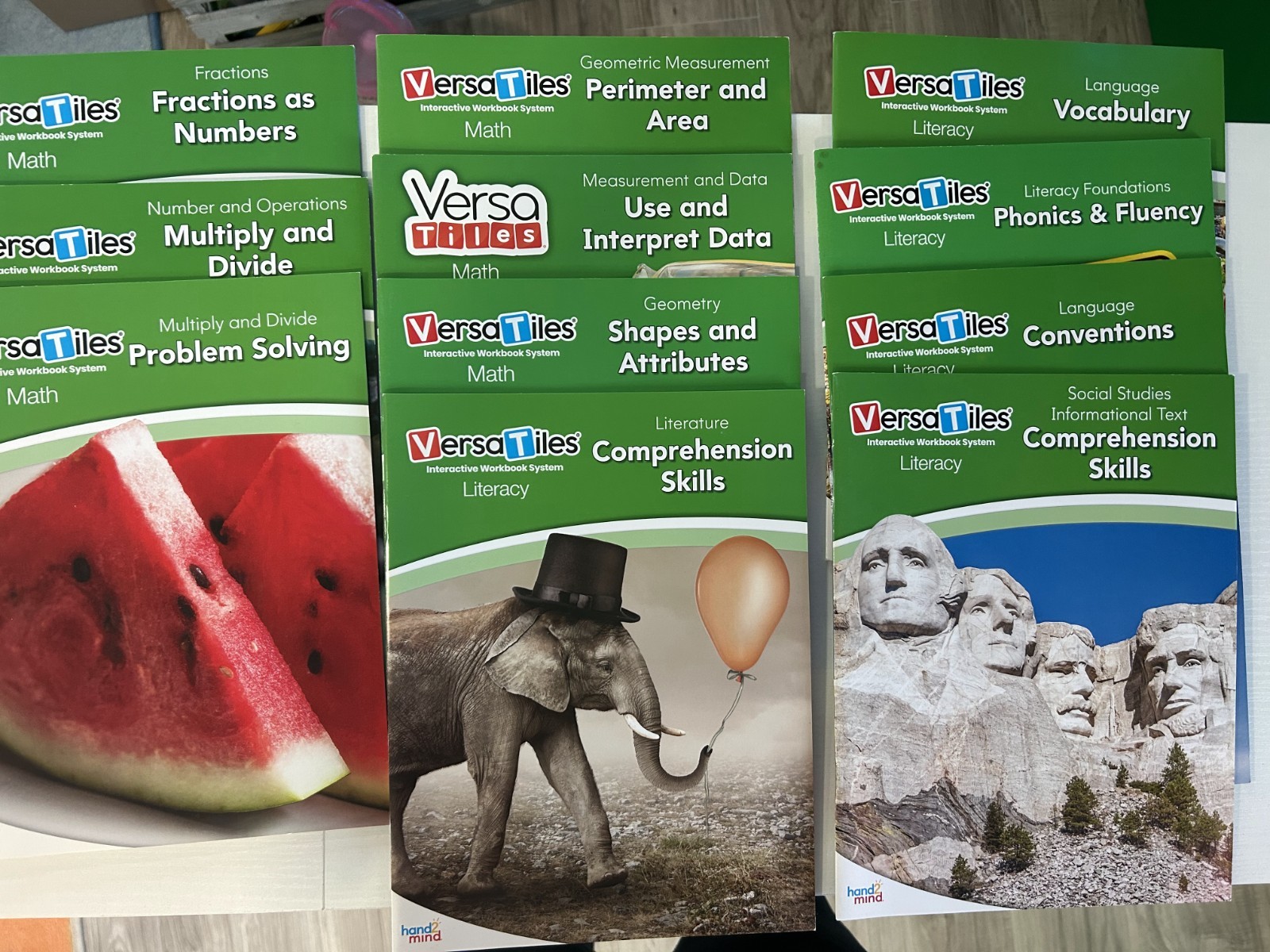 VersaTiles Grade 3 Math and Literacy Interactive Workbook Set of 11 books