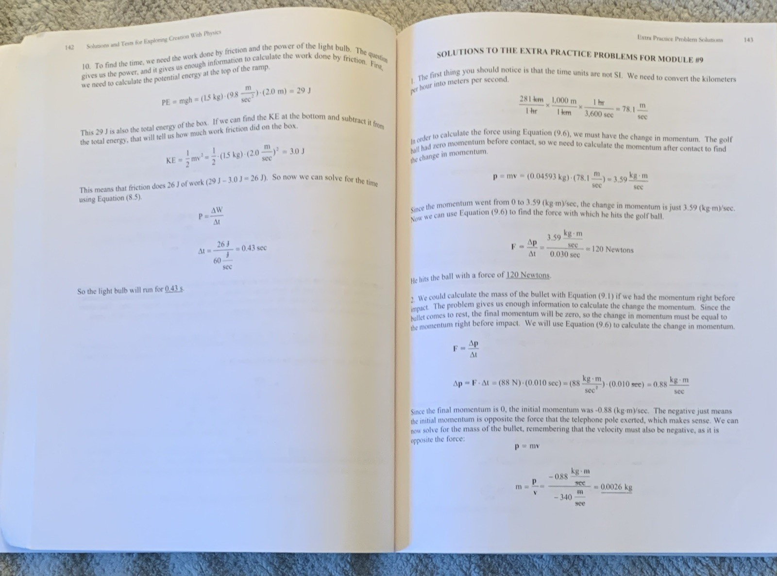 Exploring Creation with Physics 2nd Ed Solutions & Tests Jay L. Wile paperback