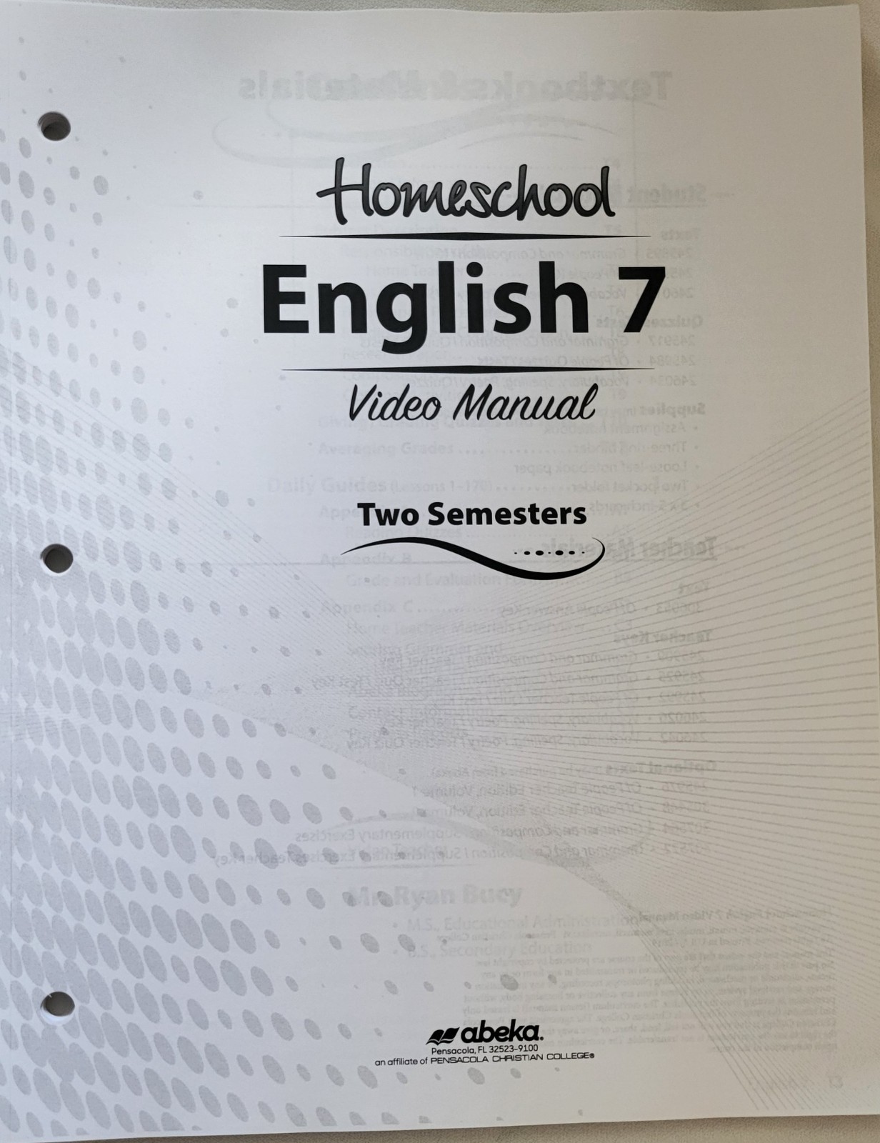 Abeka English Grade 7, Grammar & Composition I, Of People, Vocab, 12 Book Set