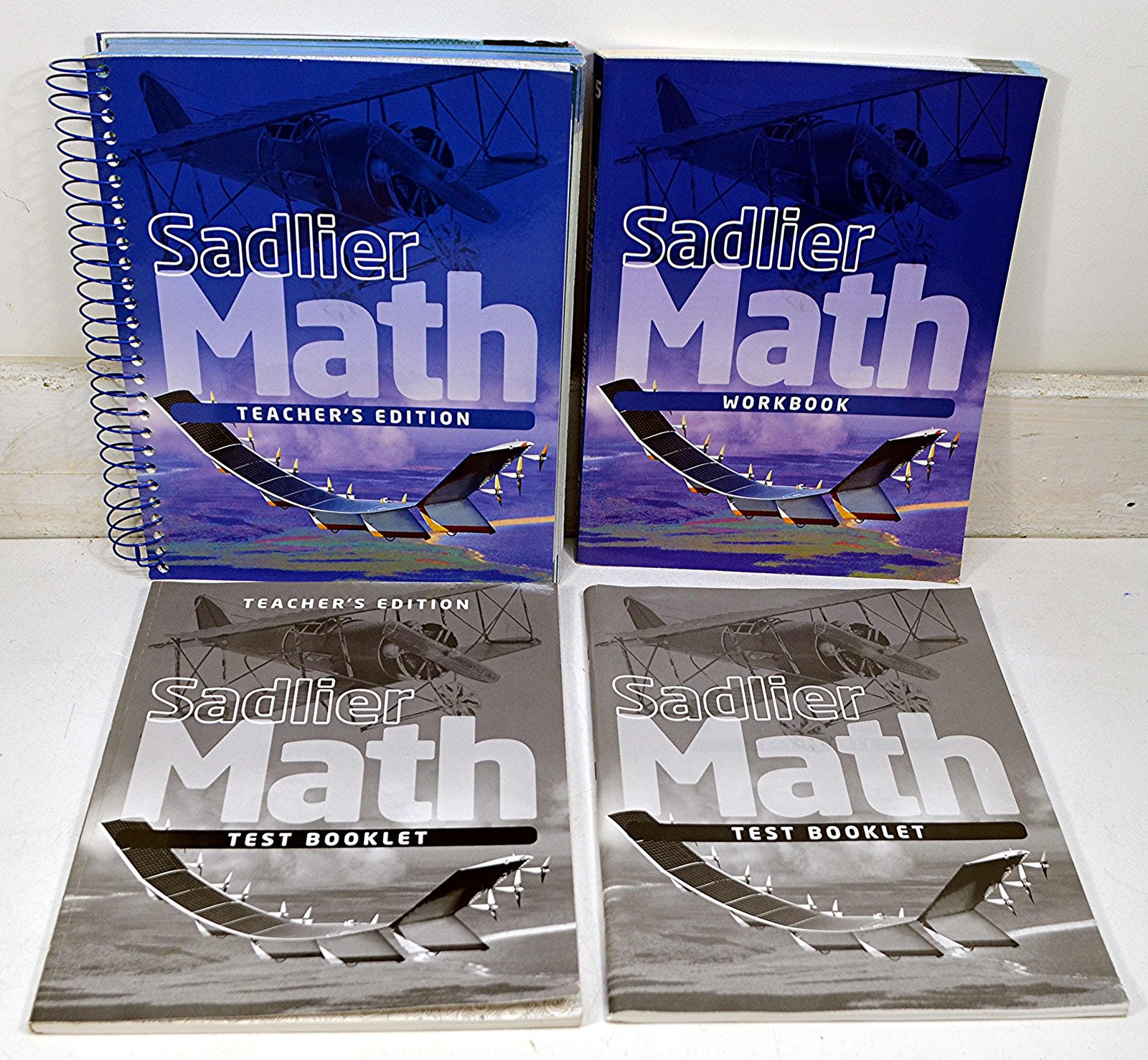 Sadlier Math Grade 5 Teacher’s Edition Workbooks & Test Book – 4 Book Set School