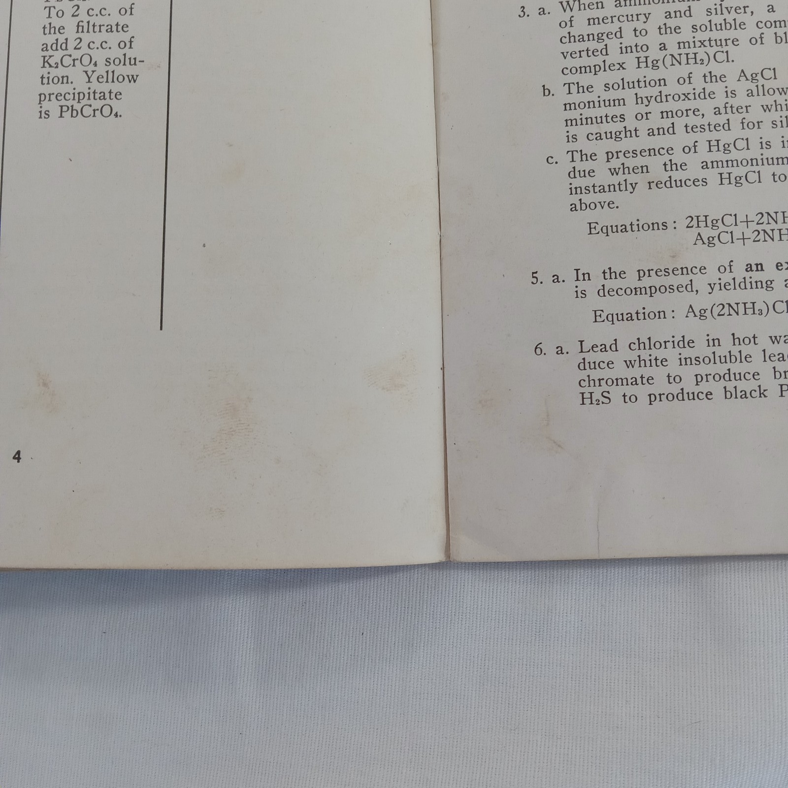 Qualitative Analysis J.O. Frank Fourteenth Edition 1948 Chemistry Booklet 38 Pgs