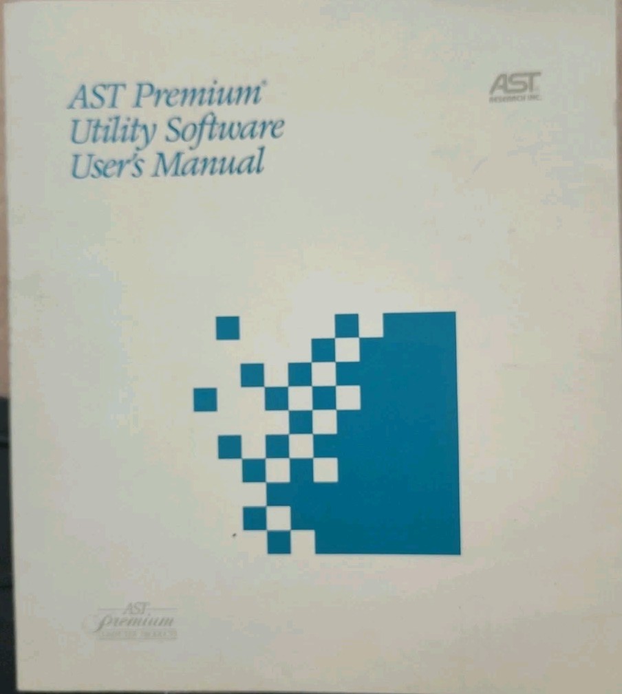 AST Premium Utility Software Users Manual, AST, 1989