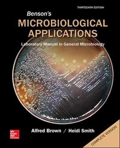 Benson’s Microbiological – Paperback, by Alfred Brown; Heidi – Very Good j