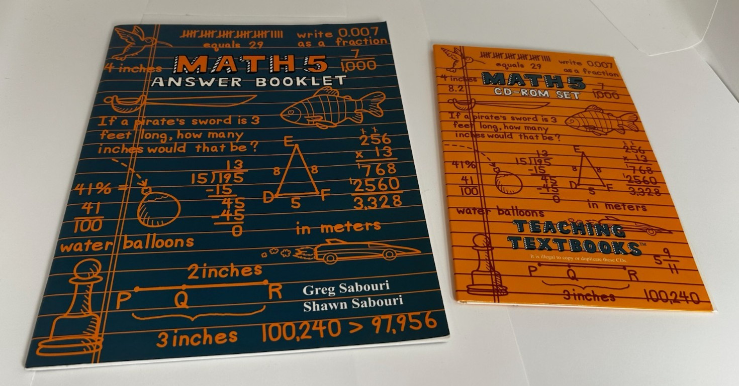 Teaching Textbooks Math 5 – Answer Key, and Complete CD-Rom Set