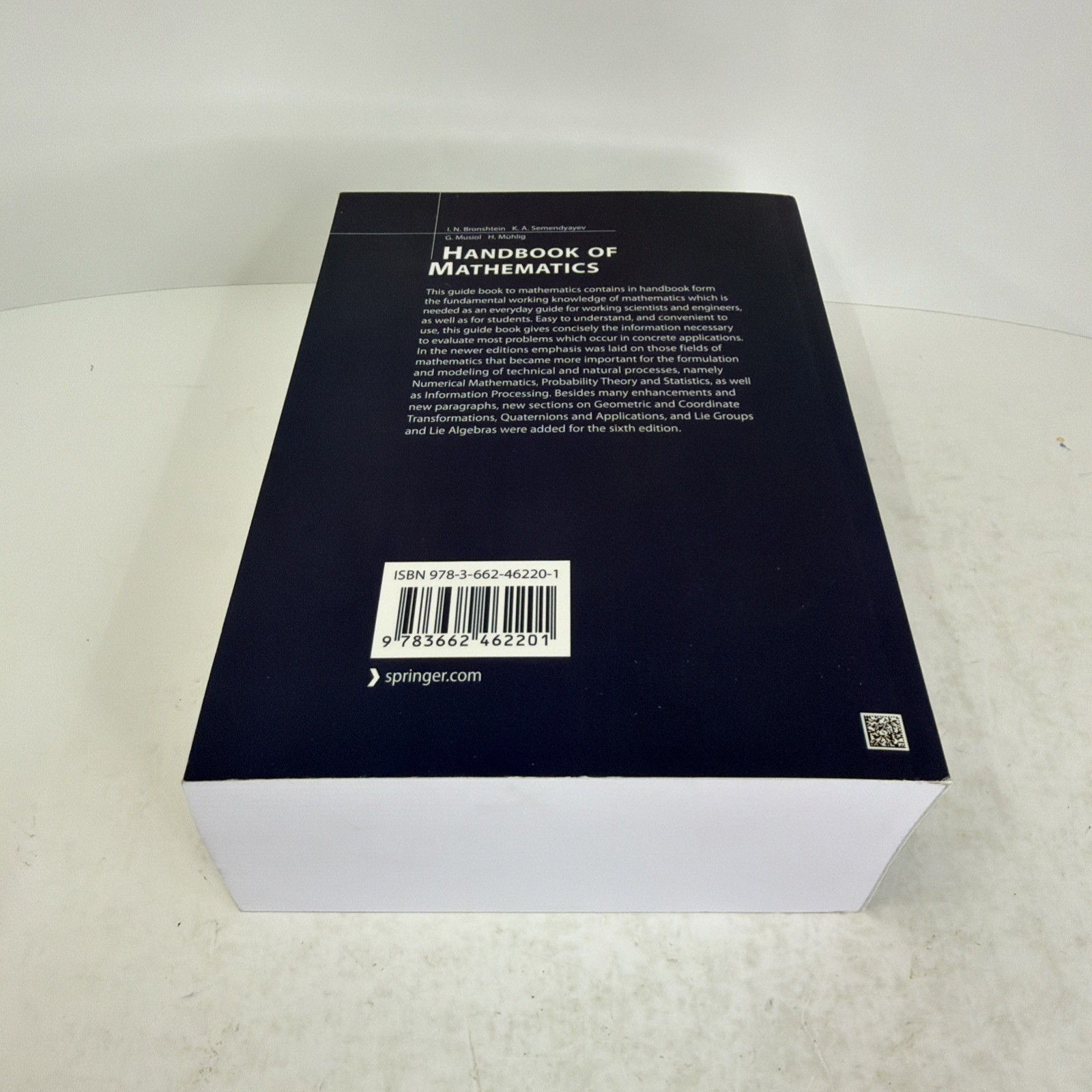 Handbook of Mathematics Sixth Edition 2015 Paperback