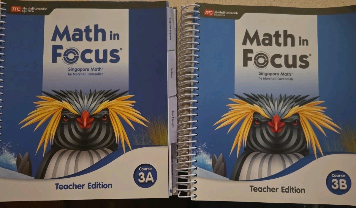 Math In Focus Singapore Math Course 3A and 3B Teacher Editions 8th Grade