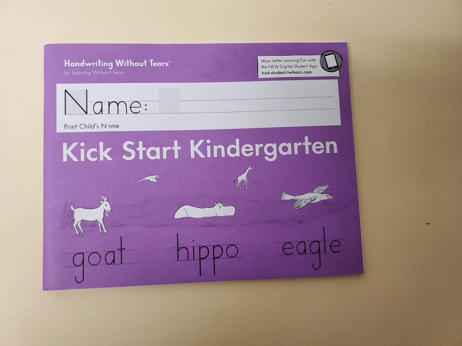 Learning Without Tears Kick Start Kindergarten Handwriting Workbook