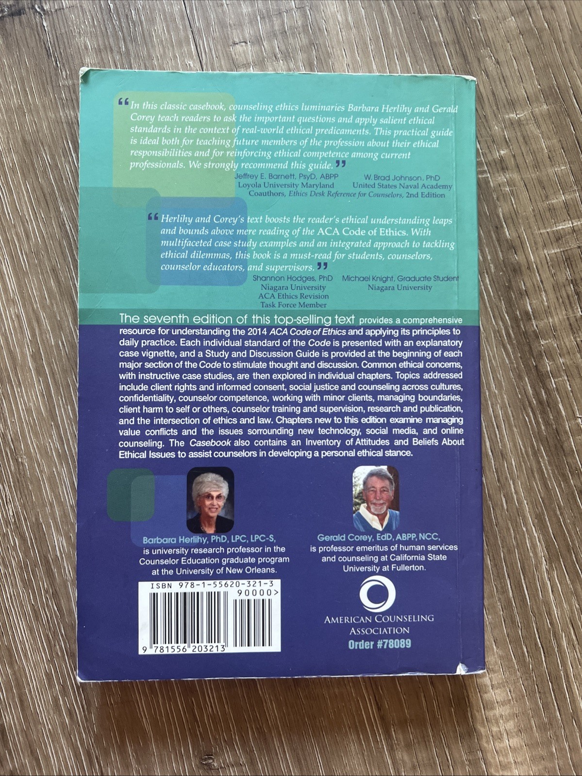 ACA ethical standards casebook Book by Barbara Herlihy 7th edition