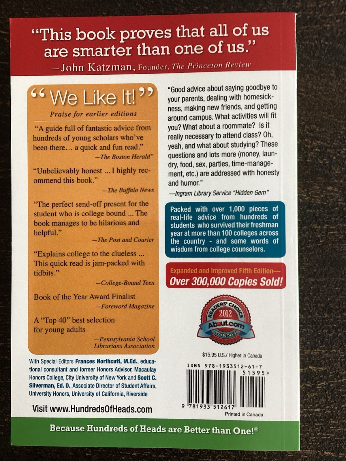 Hundreds of Heads 5th Edition How to Survive Your Freshman Year College Guide