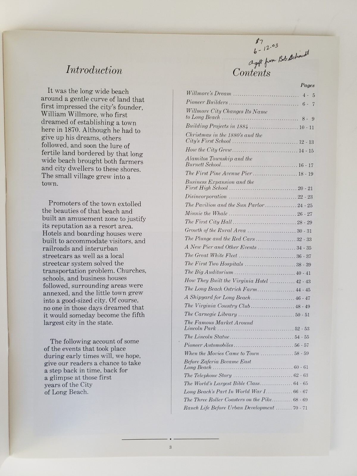 A Step Back in Time Historical Society of Long Beach Journal 1989-1990 Berner
