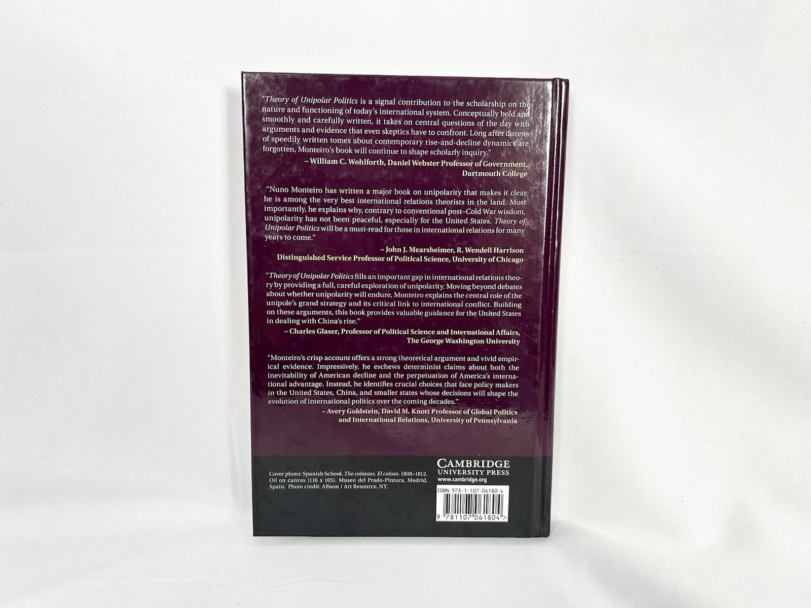 Theory of Unipolar Politics by Nuno P. Monteiro Cambridge Studies