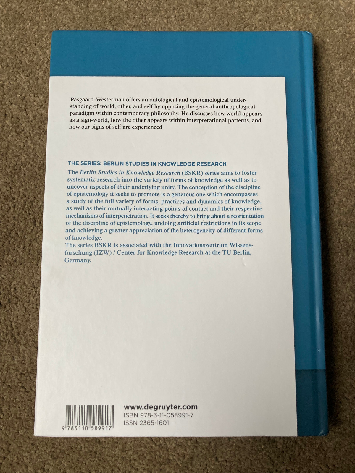 Understanding World, Other, and Self by Martin Pasgaard-Westerman (2018)