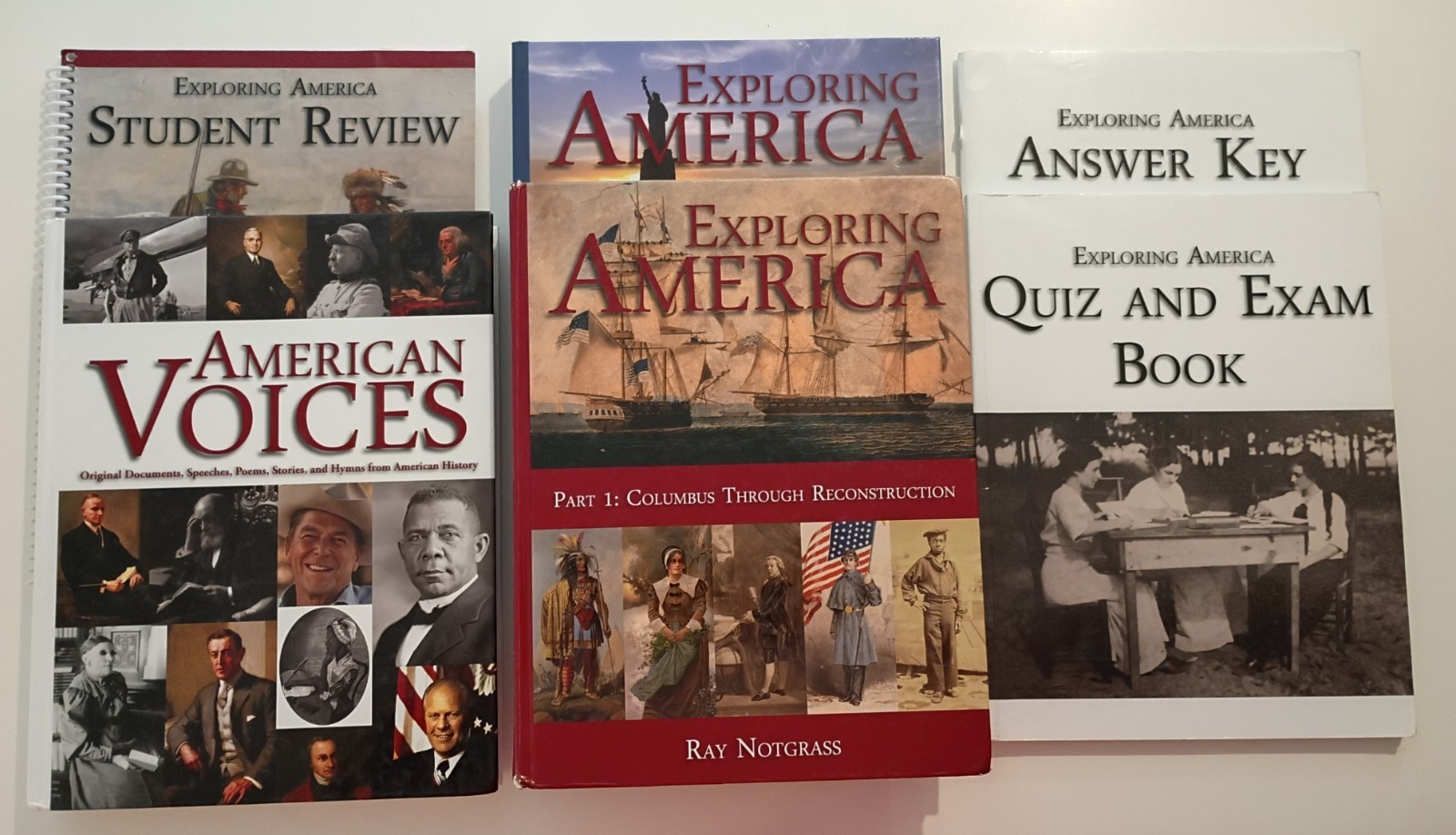Notgrass Exploring America Set 6 Books Homeschool U.S. History Curriculum Good