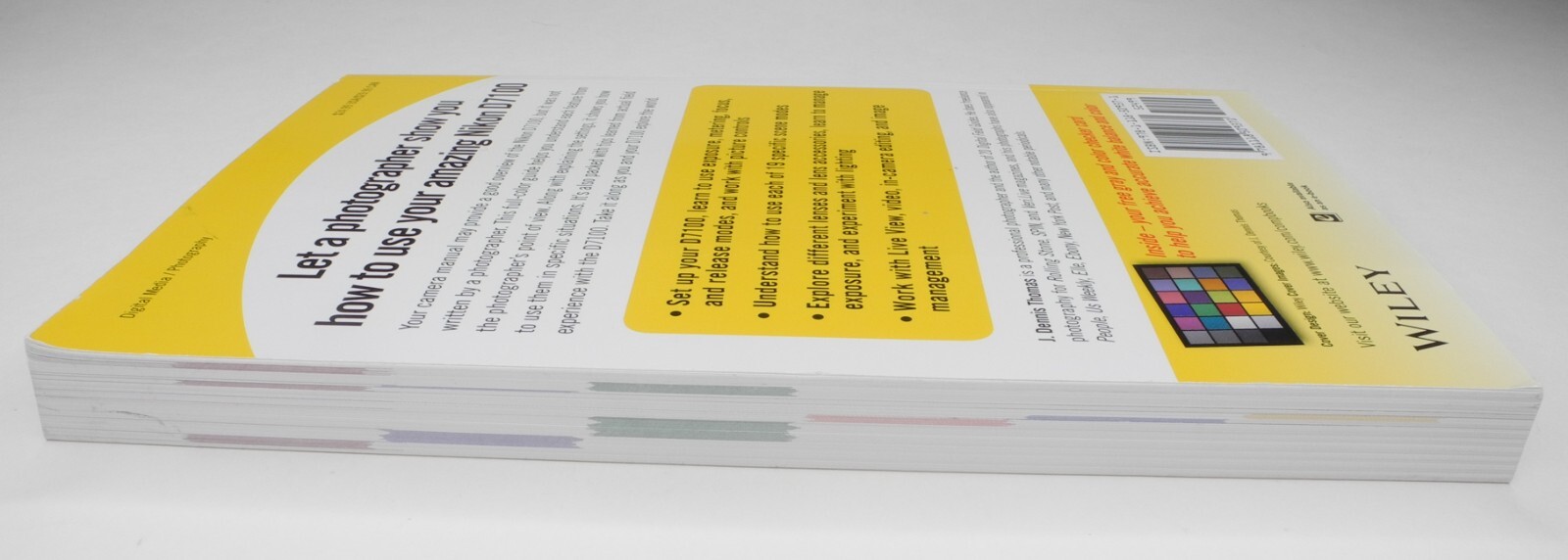 Nikon D7100 Digital FIeld Guide By J. Dennis Thomas w/ Gray / Color Card