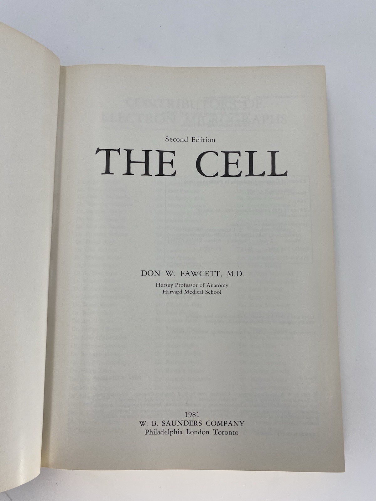 The Cell by Don W. Fawcett M.D. Second Edition Hardcover 1981