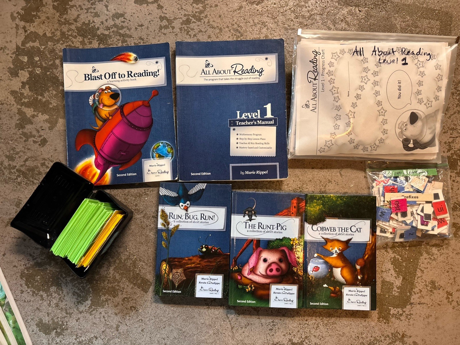 All About Reading Level 1 Complete Set (B&W), Includes Tiles!
