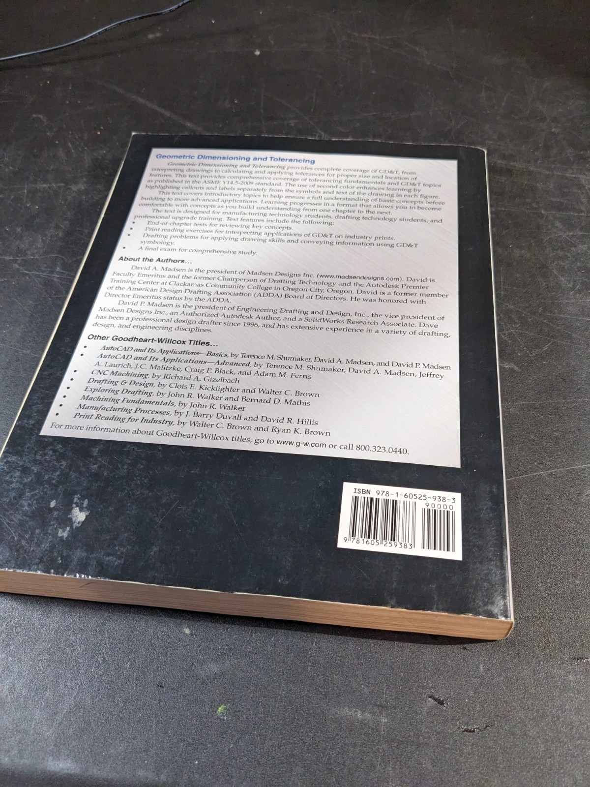 GEOMETRIC DIMENSIONING AND TOLERANCING By David A. Madsen & David P. Madsen Mint