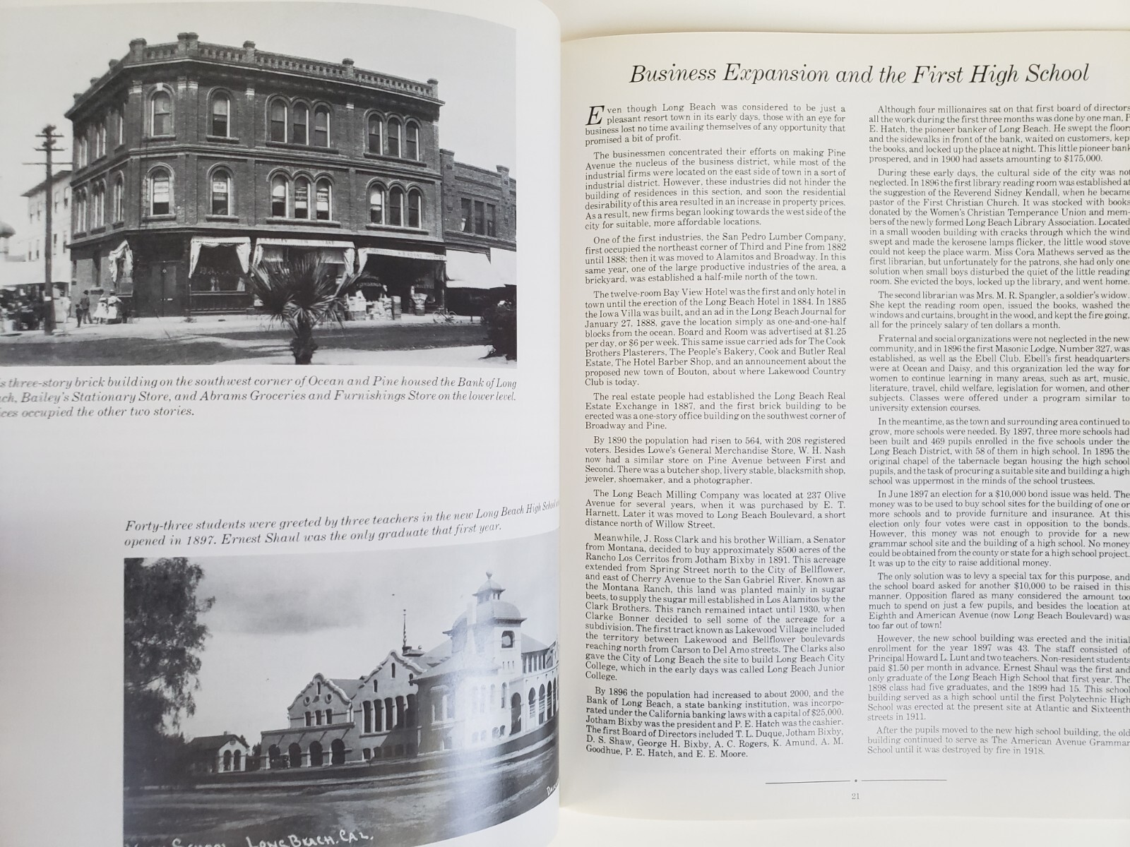 A Step Back in Time Historical Society of Long Beach Journal 1989-1990 Berner