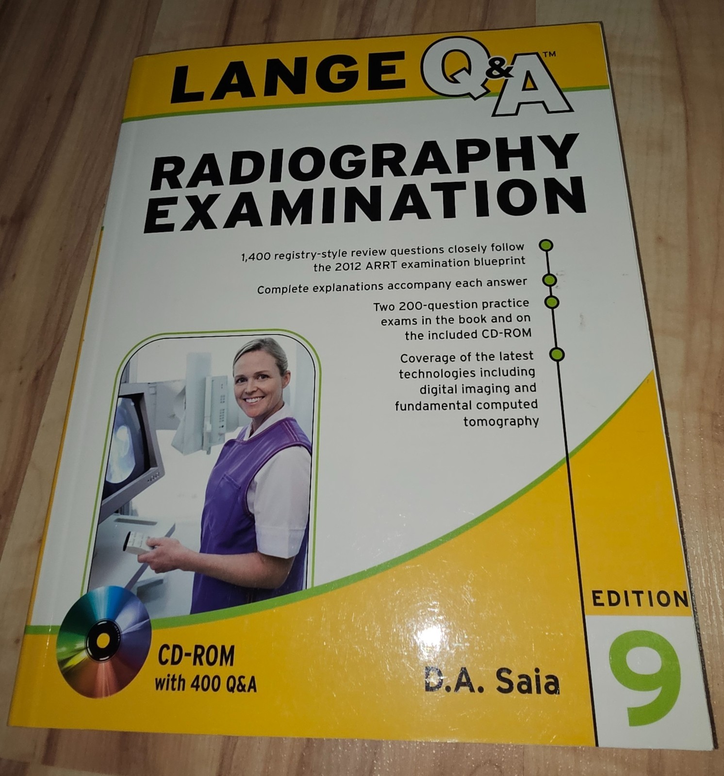 Lange Q&A Radiography Examination 9th Edition D.A. Saia w/ CD-ROM
