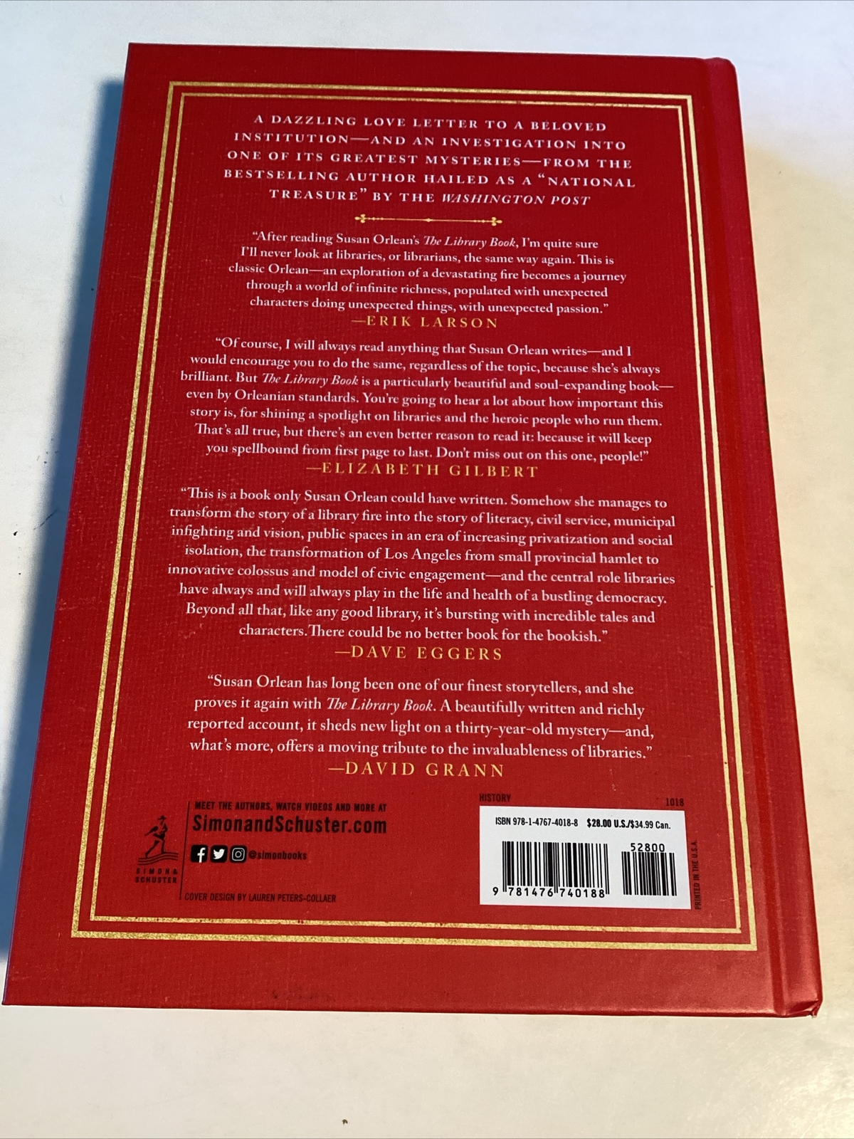 The Library Book *SIGNED* By Susan Orlean HC