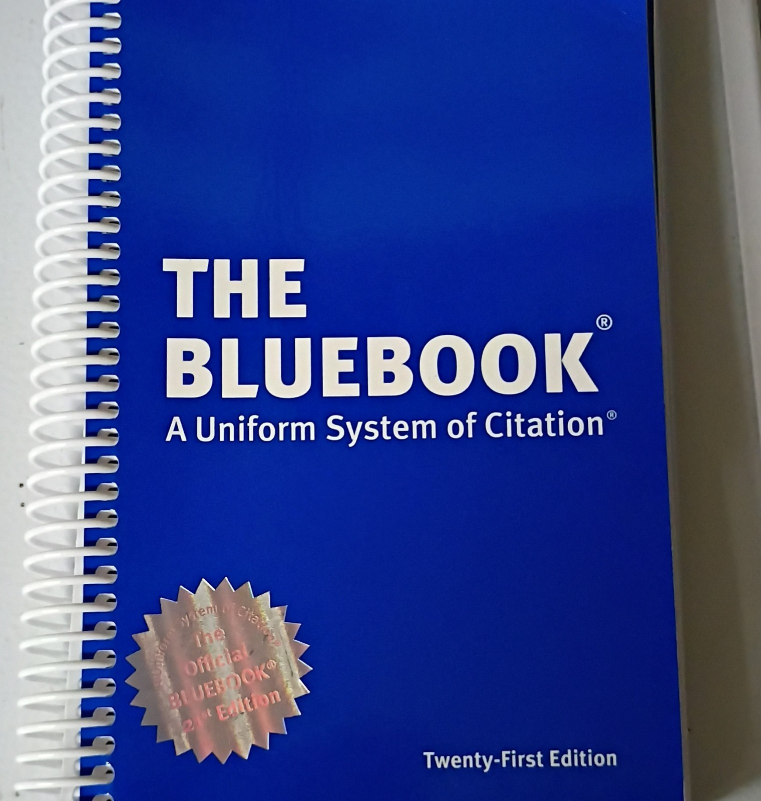 The Bluebook: A Uniform System of Citation Twenty-First Edition Spiral Bound