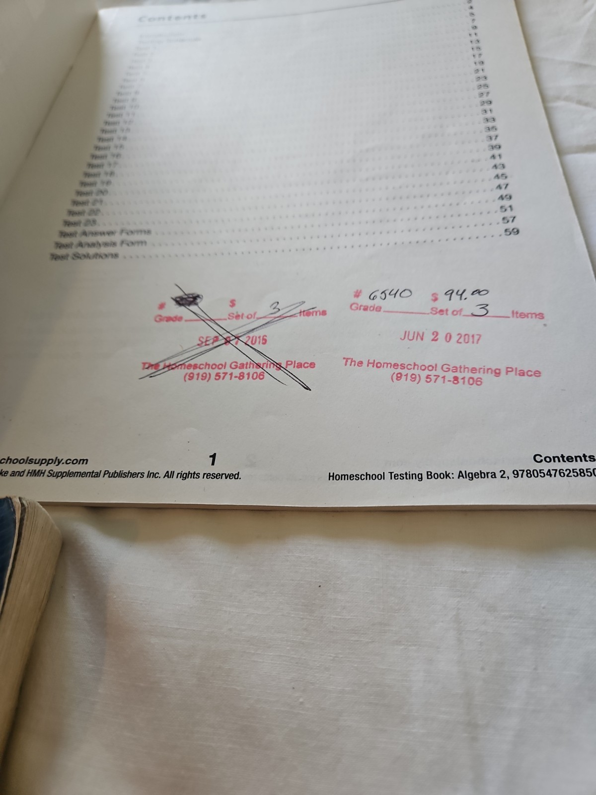 Saxon Algebra 2 Set 3 Books (N)
