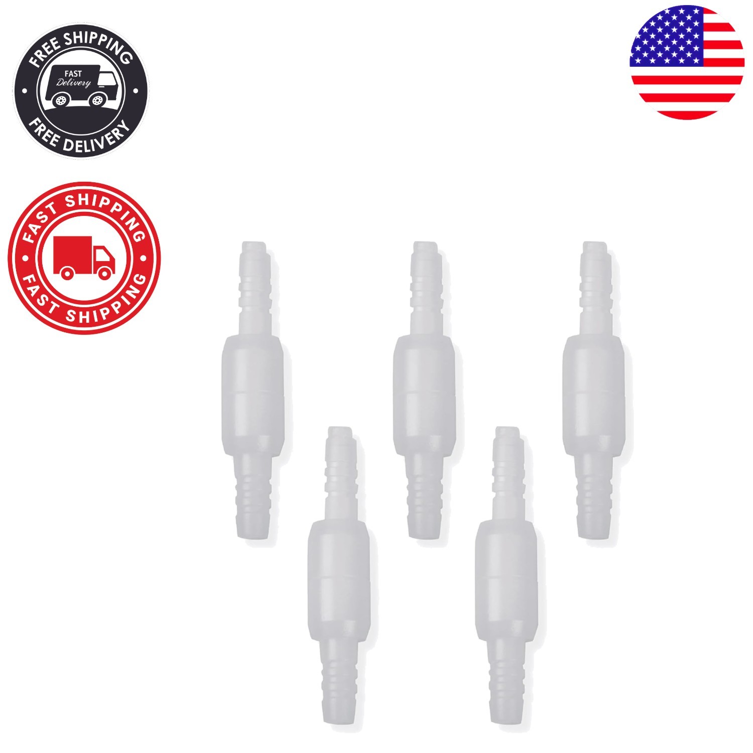 Pack of 5 360° Oxygen Swivel Connectors for Leak-Free Delivery