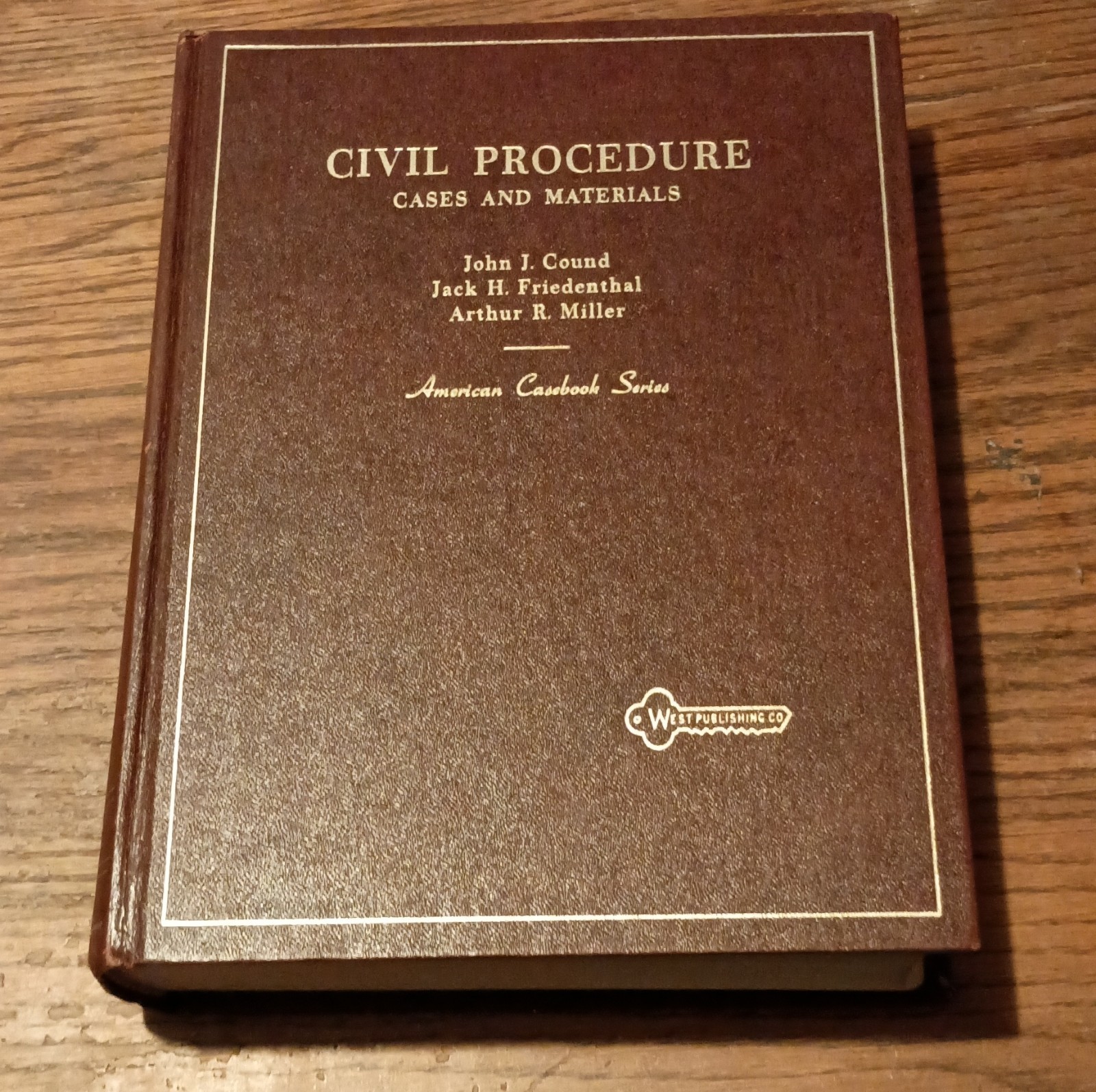 West Civil Procedure Cases & Materials 2nd Ed HC American Casebook 1974