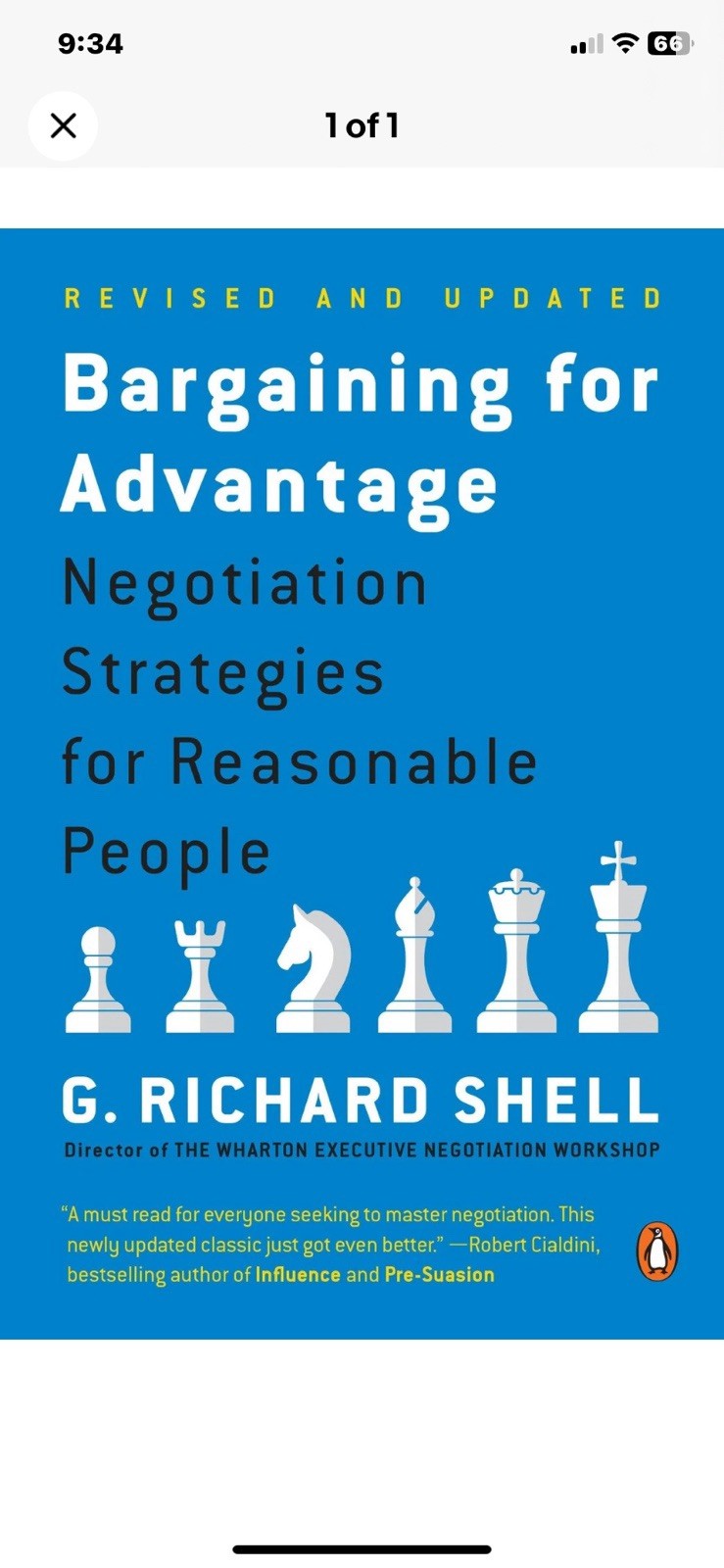 Bargaining for Advantage: Negotiation Strategies for Reasonable People R. She’ll