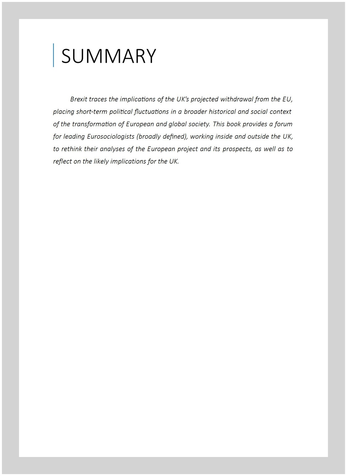 Brexit : Sociological Responses, Paperback by Outhwaite, William (EDT), Brand…