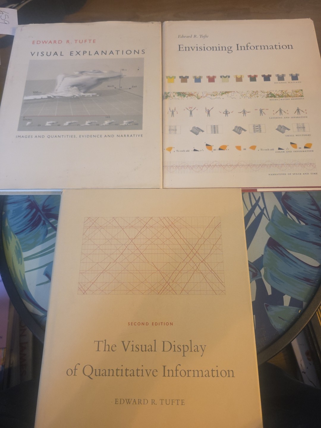 Edward Tufte Book Lot of 3 Visual Explanations/Envisioning Info/Quantitative …