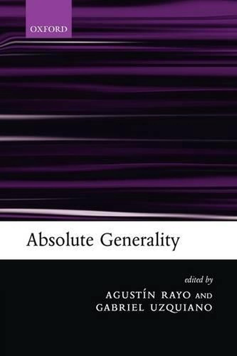 Absolute Generality by Gabriel Uzquiano (English) Paperback Book