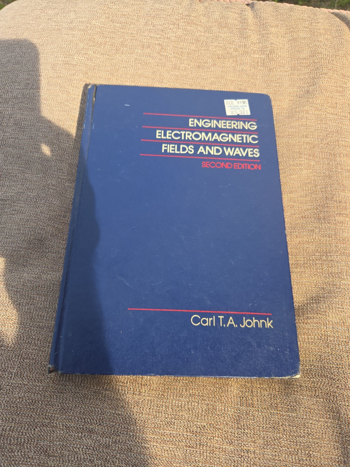 Engineering Electromagnetic Fields and Waves by Carl T. A. Johnk (1991, Trade…