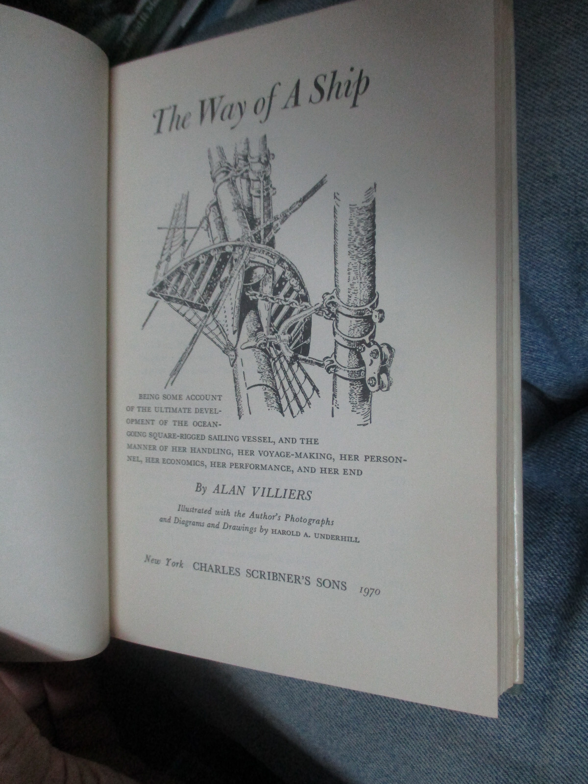 The Way of a Ship by Alan Villiers, 1970 hardback with dust jacket. VG