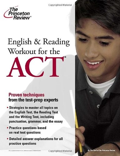ENGLISH AND READING WORKOUT FOR THE ACT (COLLEGE TEST By Princeton Review *VG+*
