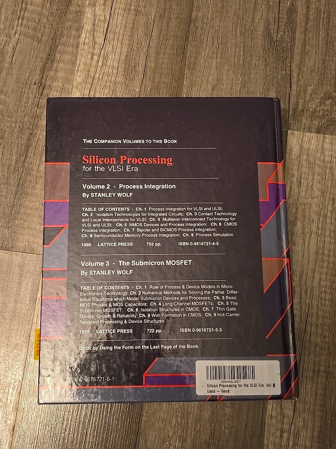 Silicon Processing for the VLSI Era Volume 1 Process Technology Book Wolf Tauber