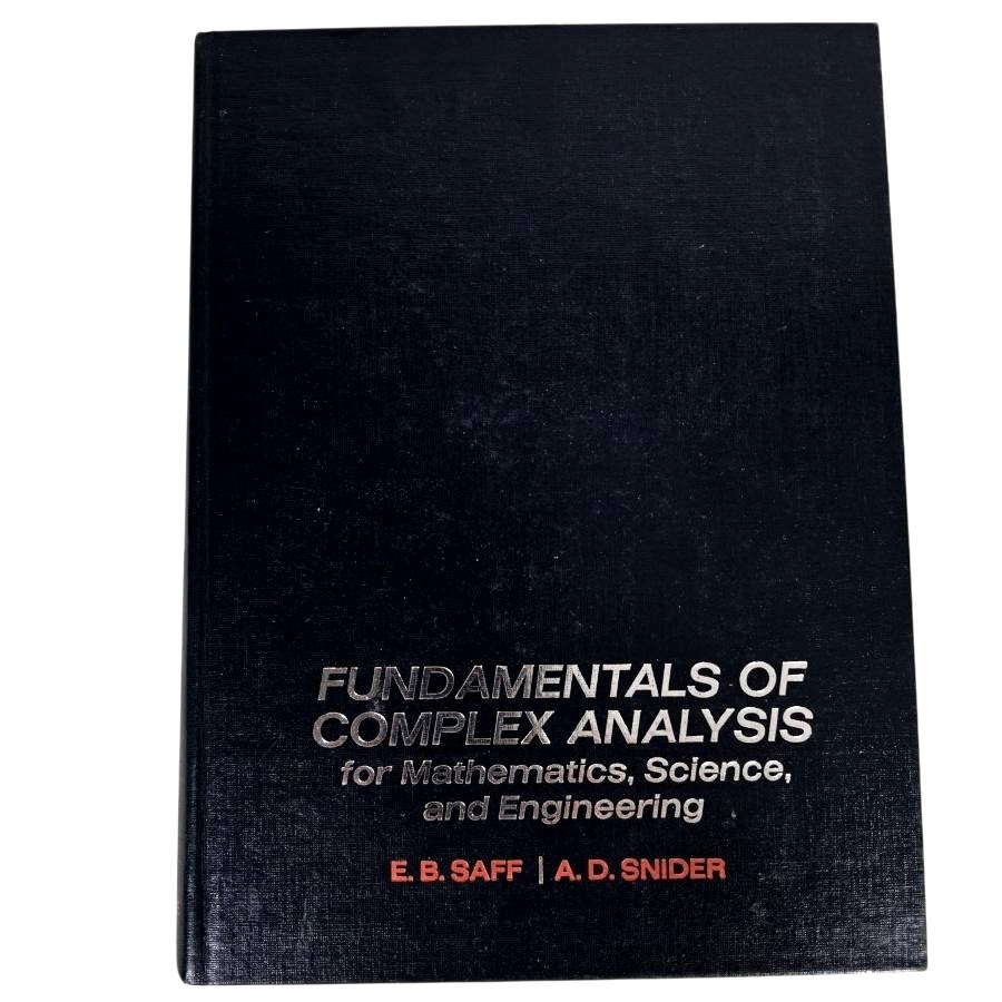 Fundamentals Of Complex Analysis Saff Snider Textbook Black HC Prentice 1976
